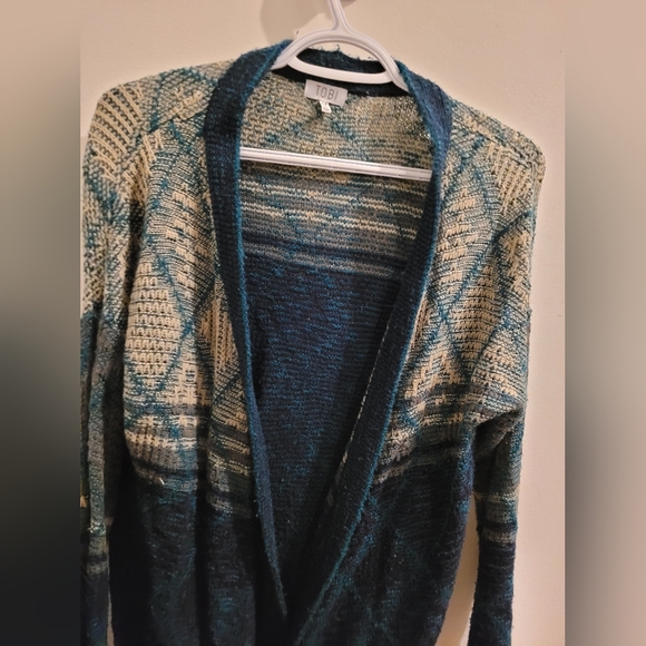 Blue Open Front Cardigan Wrap - Picture 3 of 3